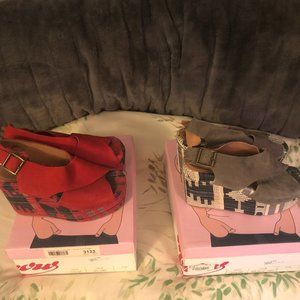 Jeffrey Campbell Pisa - one pair, Grey Suede Combo Sz 7